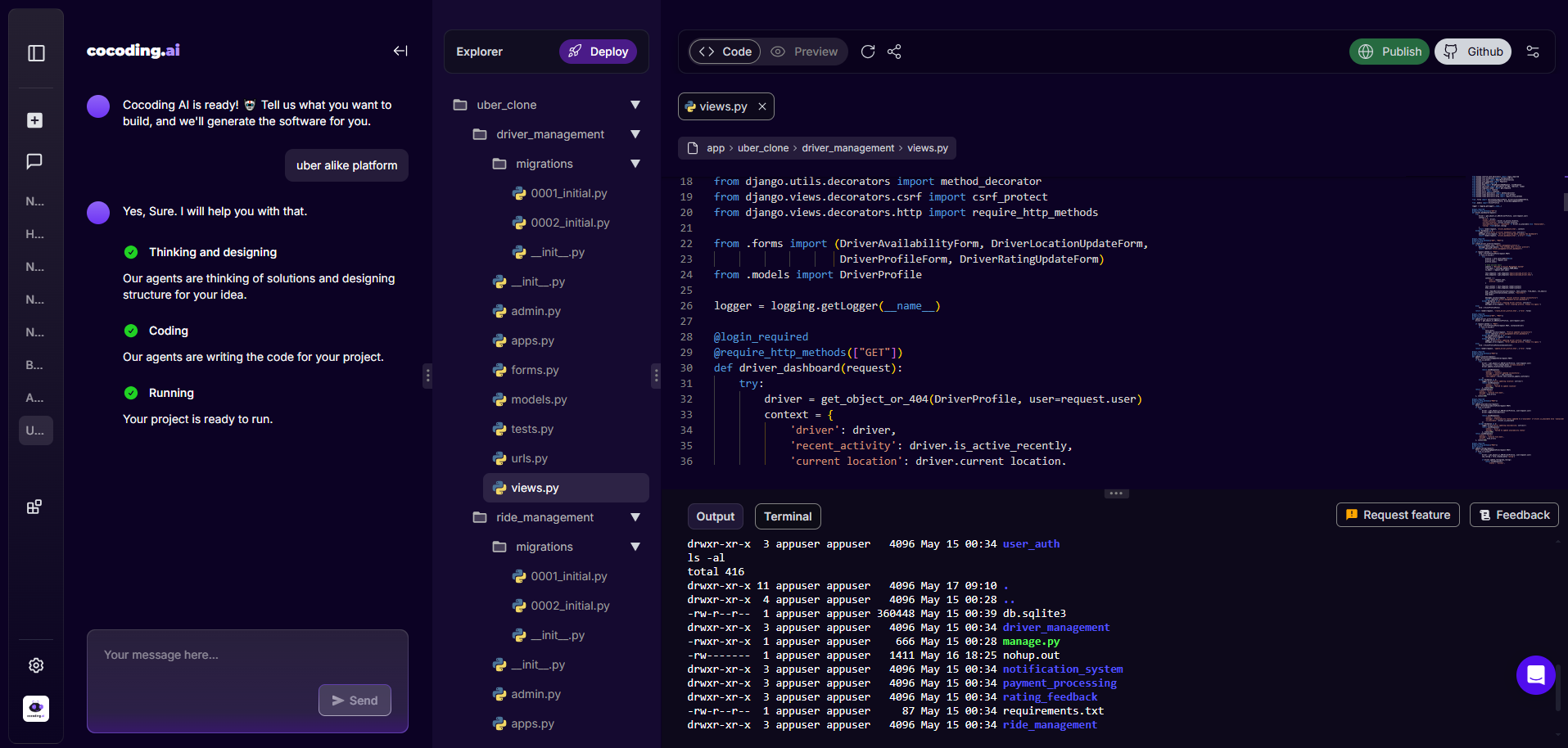 Code example