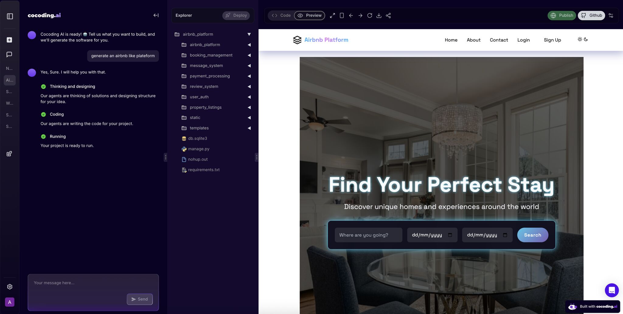Cocoding.ai interface